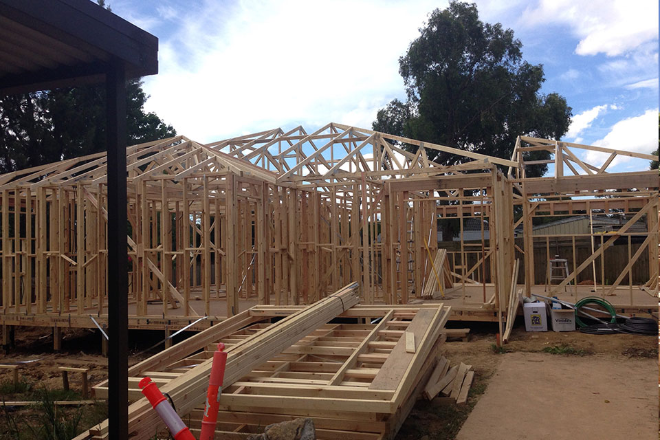 Abrams Projects Brand New Home Framework Rosebud, Mornington Peninsula.